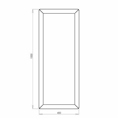 Cortenstaal plantenbak Rechthoek 40x100 hoogte=60cm opties=bodemplaat