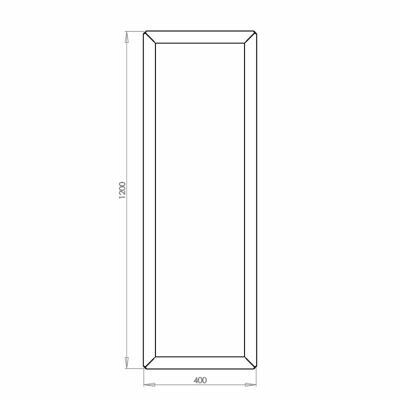 Cortenstaal plantenbak Rechthoek 40x120 hoogte=80cm opties=bodemplaat