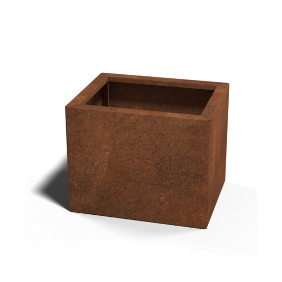 Cortenstaal plantenbak Rechthoek 40x50 hoogte=40cm opties=geen bodemplaat