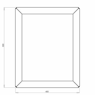Cortenstaal plantenbak Rechthoek 40x50 hoogte=30cm opties=bodemplaat