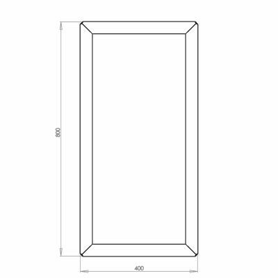 Cortenstaal plantenbak Rechthoek 40x80 hoogte=30cm opties=bodemplaat + 4 wielen