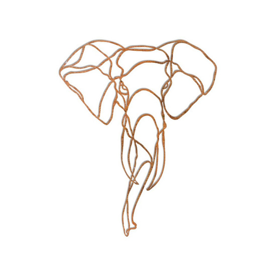 Cortenstaal wanddecoratie Elephant 1.0-Small