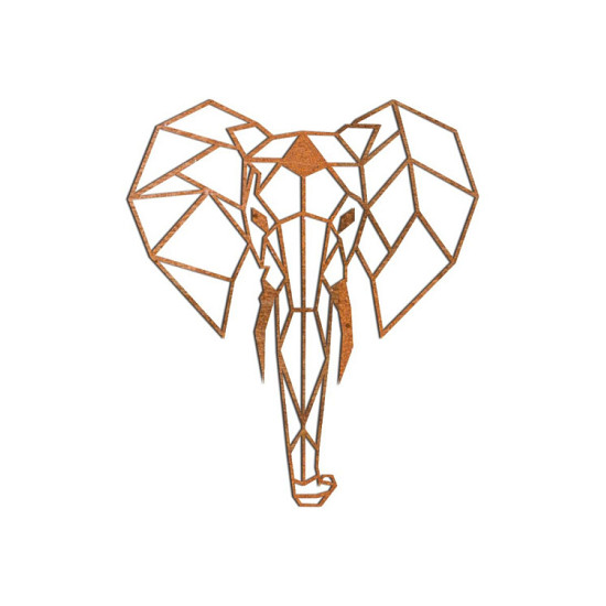 Cortenstaal wanddecoratie Elephant 2.0-Small