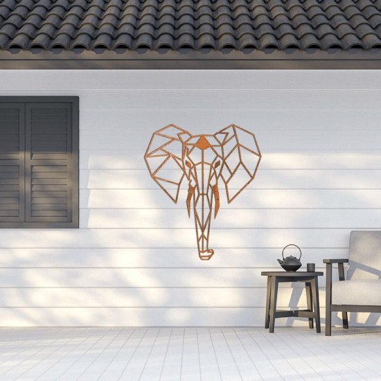 Cortenstaal wanddecoratie Elephant 2.0-Large