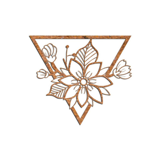 Cortenstaal wanddecoratie Flower 1.0-Small