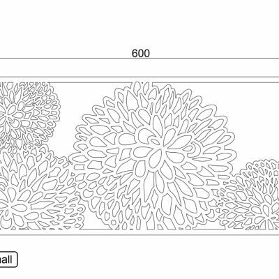 Cortenstaal wanddecoratie Flower 2.0-Small