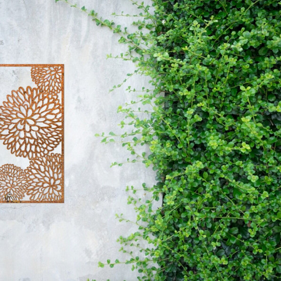 Cortenstaal wanddecoratie Flower 2.0-Small