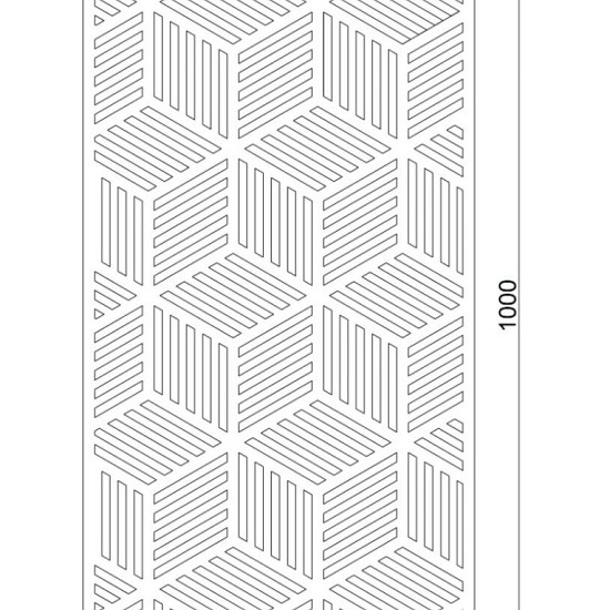 Cortenstaal wanddecoratie Geometric Pattern 1.0-Large OP=OP