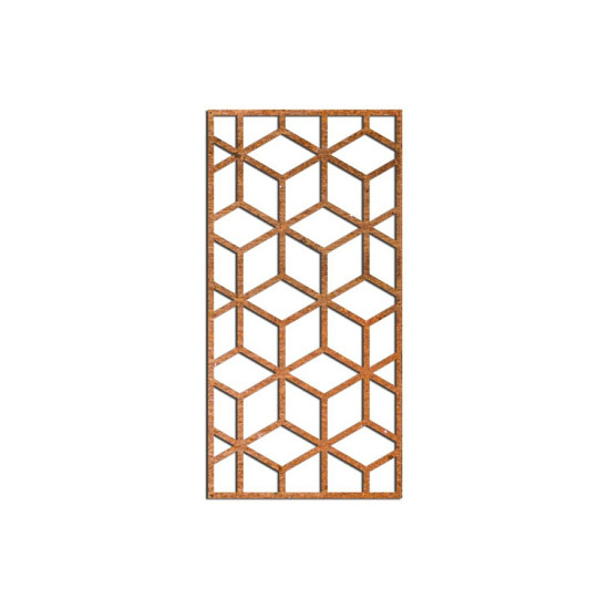 Cortenstaal wanddecoratie Geometric Pattern 2.0-Small