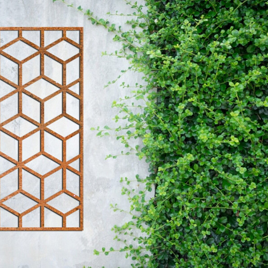 Cortenstaal wanddecoratie Geometric Pattern 2.0-Small