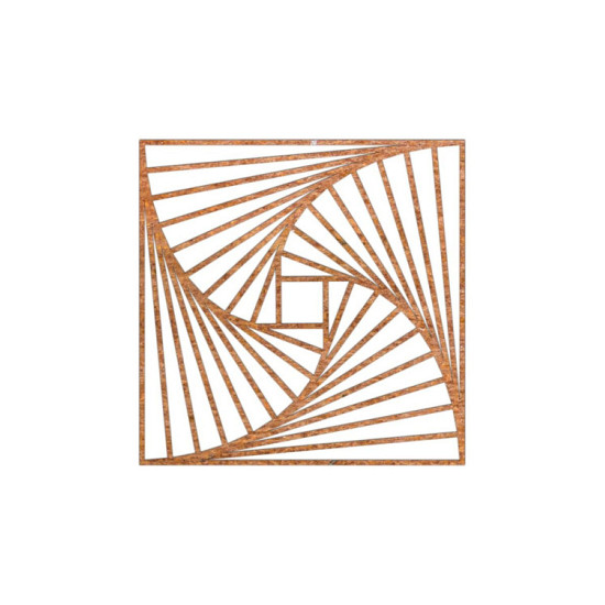 Cortenstaal wanddecoratie Geometric Pattern 3.0-Large