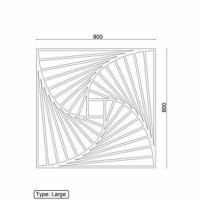 Cortenstaal wanddecoratie Geometric Pattern 3.0-Large