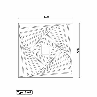 Cortenstaal wanddecoratie Geometric Pattern 3.0-Small