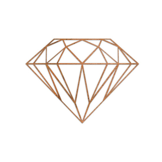 Cortenstaal wanddecoratie Diamond-Small