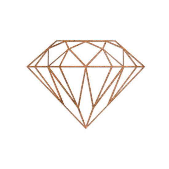 Cortenstaal wanddecoratie Diamond-Large