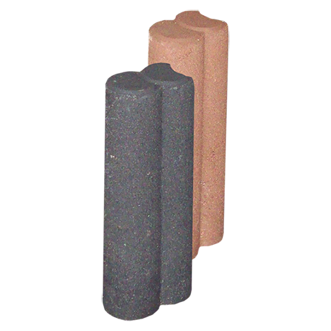 Duo-palissade 6x25 zwart