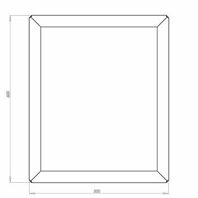 Cortenstaal plantenbak Rechthoek 50x60 hoogte=40cm opties=bodemplaat + (8) voeten