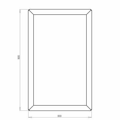 Cortenstaal plantenbak Rechthoek 50x80 hoogte=30cm opties=bodemplaat + 4 wielen