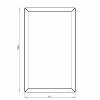 Cortenstaal plantenbak Rechthoek 60x100 hoogte=60cm opties=bodemplaat