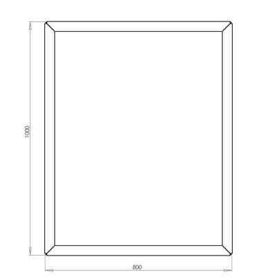 Cortenstaal plantenbak Rechthoek 80x100 hoogte=40cm opties=geen bodemplaat