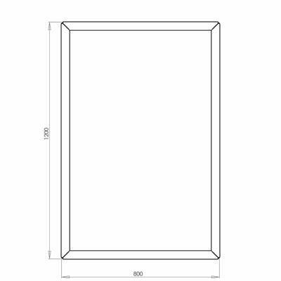 Cortenstaal plantenbak Rechthoek 80x120 hoogte=60cm opties=bodemplaat