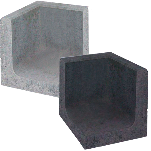 L-hoekelement 30x30x40 grijs