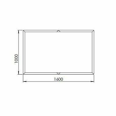 Cortenstaal plantenbak Rechthoek XL 160x100 hoogte=40cm opties=bodemplaat