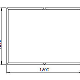 Cortenstaal plantenbak Rechthoek XL 160x120 hoogte=60cm opties=geen bodemplaat