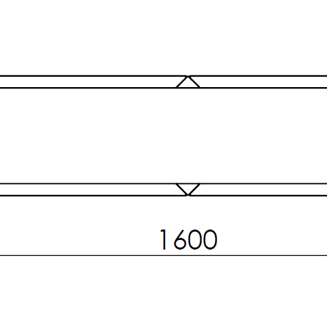 Cortenstaal plantenbak Rechthoek XL 160x40 hoogte=80cm opties=bodemplaat