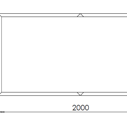 Cortenstaal plantenbak Rechthoek XL 200x100 hoogte=100cm opties=bodemplaat
