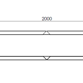 Cortenstaal plantenbak Rechthoek XL 200x30 hoogte=80cm opties=geen bodemplaat