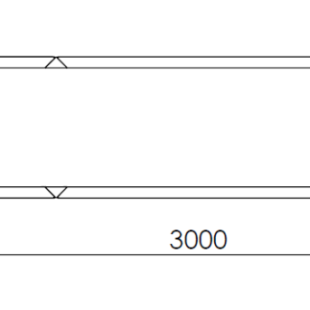 Cortenstaal plantenbak Rechthoek XL 300x50 hoogte=30cm opties=bodemplaat