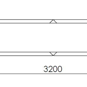 Cortenstaal plantenbak Rechthoek XL 320x40 hoogte=60cm opties=geen bodemplaat