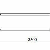 Cortenstaal plantenbak Rechthoek XL 360x40 hoogte=40cm opties=bodemplaat