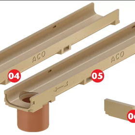 Euroline goot, L=1000 H60 zonder rooster
