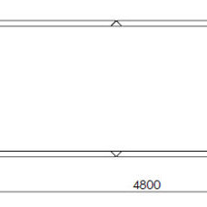 Cortenstaal plantenbak Rechthoek XL 480x100 hoogte=40cm opties=geen bodemplaat