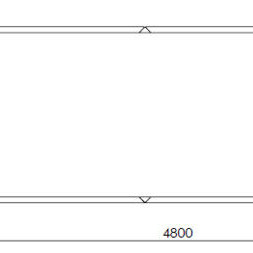 Cortenstaal plantenbak Rechthoek XL 480x120 hoogte=60cm opties=geen bodemplaat