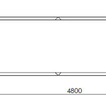Cortenstaal plantenbak Rechthoek XL 480x80 hoogte=40cm opties=bodemplaat