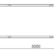 Cortenstaal plantenbak Rechthoek XL 500x80 hoogte=60cm opties=geen bodemplaat