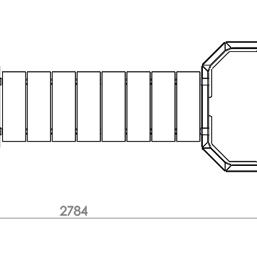 Cortenstaal plantenbak Stompe hoeken met Bankje