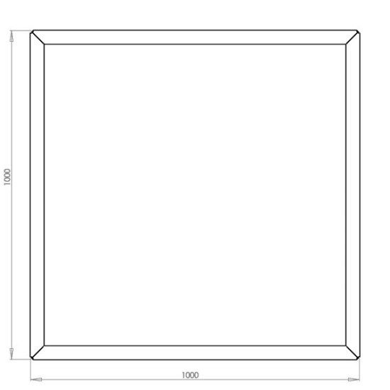 Cortenstaal plantenbak Vierkant 100x100 hoogte=60cm opties=bodemplaat