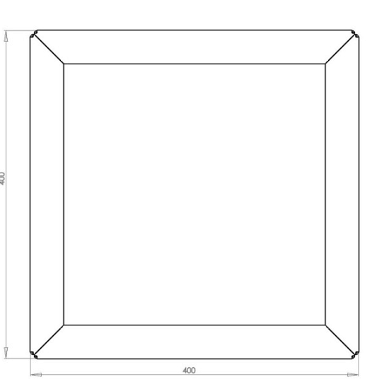 Cortenstaal plantenbak Vierkant 40x40 hoogte=60cm opties=bodemplaat