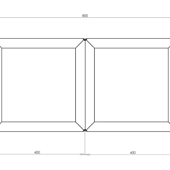 Cortenstaal plantenbak Vierkant Trapmodel II 40-bodemplaat
