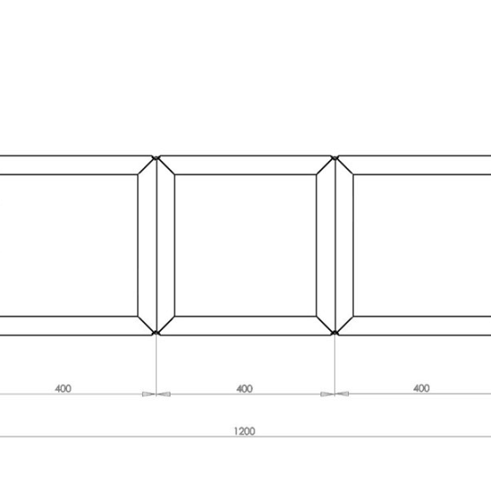 Cortenstaal plantenbak Vierkant Trapmodel III 40 opties=geen bodemplaat