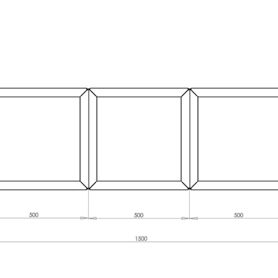 Cortenstaal plantenbak Vierkant Trapmodel III 50 opties=geen bodemplaat
