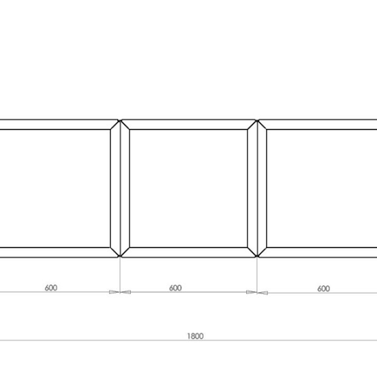 Cortenstaal plantenbak Vierkant Trapmodel III 60 opties=geen bodemplaat