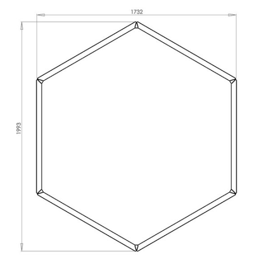 Cortenstaal plantenbak Zeshoek 100 hoogte=30cm