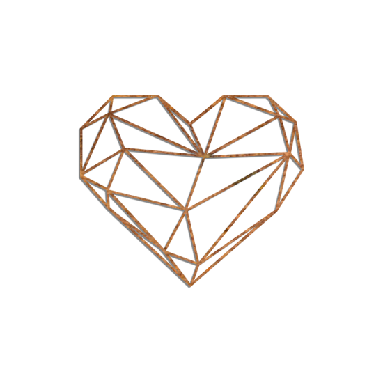 Cortenstaal wanddecoratie Heart-Small