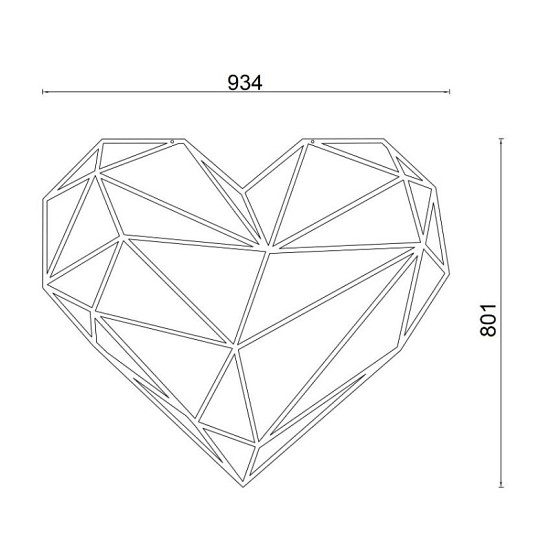 Cortenstaal wanddecoratie Heart-Large