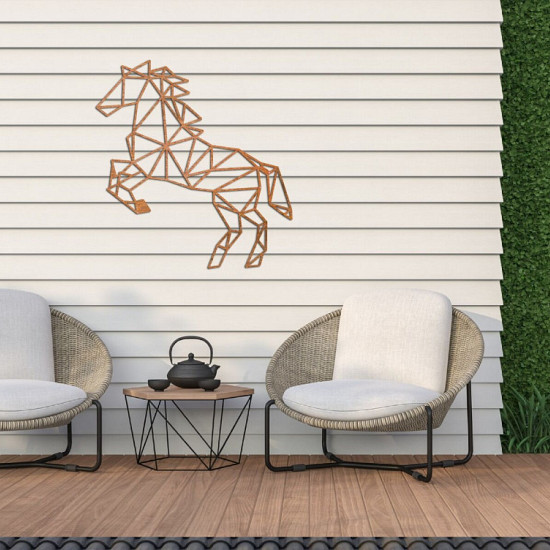 Cortenstaal wanddecoratie Horse-Small